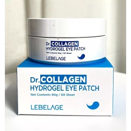 LEBELAGE Dr.COLLAGEN HYDROGEL EYE PATCH 90g/ 60 sheet. Solution for Tired Eyes
