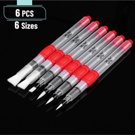 Mr. Pen- Watercolor Brush Pens, 6 Pack, Watercolor Brushes Set, Watercolor Pens for Adults, Water Brush Pen, Water Color Pens, Watercolor Brush Set, Refillable Brush Pen, Water Brushes for Watercolor