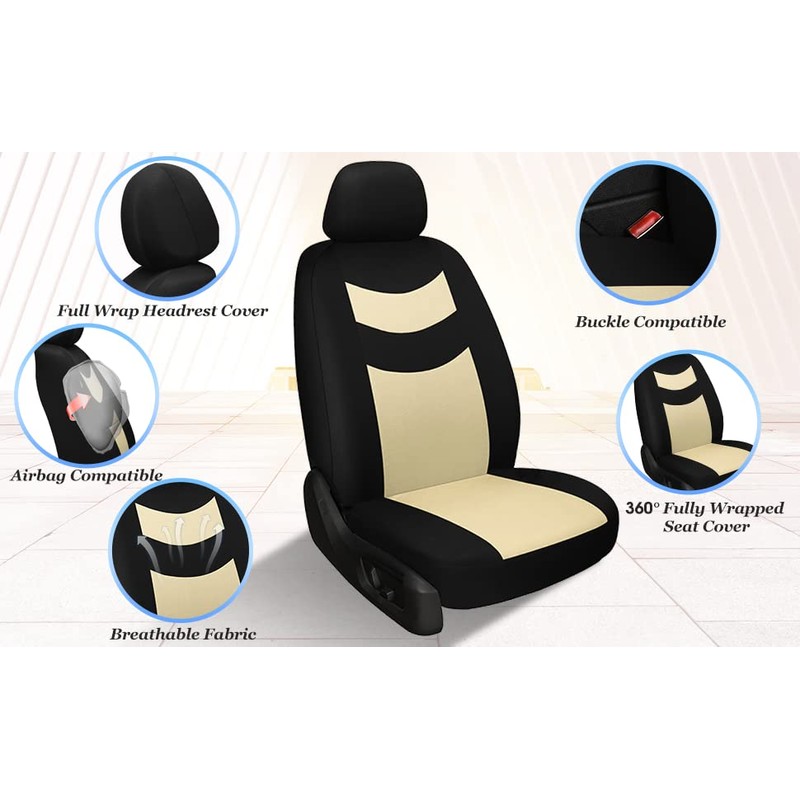 Universal Car Seat Covers for Front Seats, Cloth Front Car