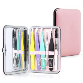 Initial E Tweezers with Mirror for Women Facial Hair, Best Gifts for Teen Girl/Daughter/Friend/Mom/Bridesmaid/Wife/Girlfriend, Unique Gift for Birthday/Anniversary/Mothers Day/Valentines Day/Christmas