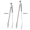 304 Stainless Steel Kitchen Cooking Tongs, 14" and 16" Set