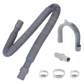 Universal Drain Hose Extension Kit, Stretchable Replacement or Extension Waste Hose for Washing Machine Dishwasher or Dryer, Hose Length from 0.7m-2m, 19mm and 28mm End Fitting.