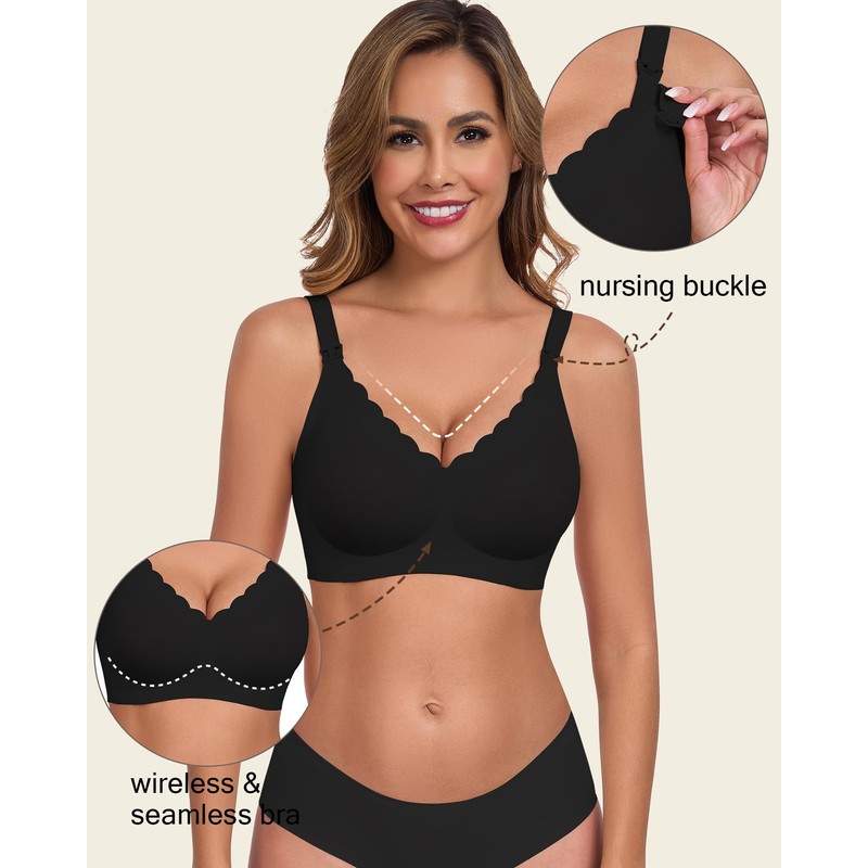 Vinfact - brasier de lactancia ajustable con manos libres, para