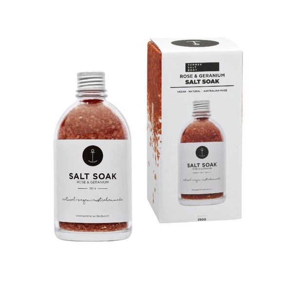 SUMMER SALT BODY Salt Soak Rose & Geranium - 350g
