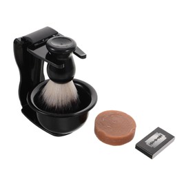 Gatuida 1 Set Shaving Brush Kit with Foaming Bowl Razor Holder Soap Portable Grooming Accessories for Men Travel Kit for All Skill Levels and Easy Use
