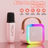 Mini Karaoke Machine for Kids Adults,Portable Bluetooth Speaker, 2 Wireless