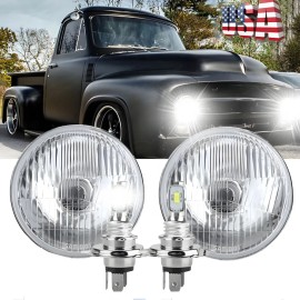 Unbranded Pair 7" Led Headlights Hi/low GLASS for 1953-1977 Ford F-100 F-250 F-350 Pickup