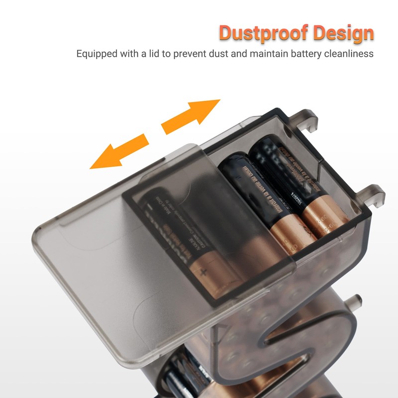 KIWIFOTOS 27 AA Battery Case Holder with Tester, Vertical Battery