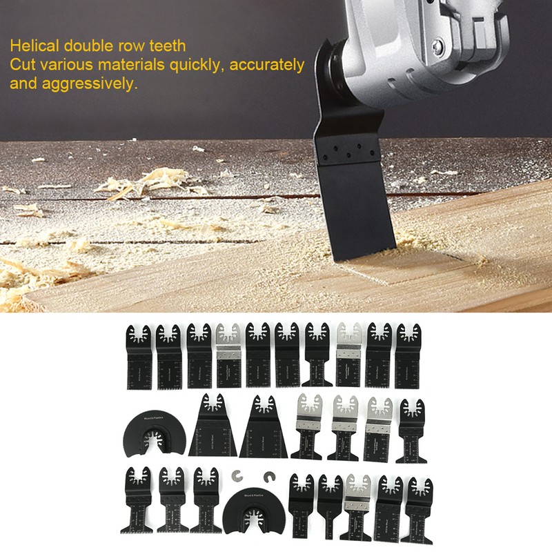 28PCs Oscillating Blade Saw Accessories Woodworking Parts High Carbon Steel