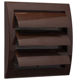 Steinberg14 Dryer Vent Cover Outside 4 inch - Louvered Outdoor Dryer Vent Cover - ABS Plastic Exhaust Ventilation Grille with Shutters and Built-in Screen - Brown HVAC Air Vents for Wall