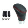 Universal Gear Knob with Red Stitching - Black with 3
