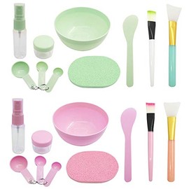 Juego de herramientas de mezcla de mascarilla de bricolaje, DanziX Kit de tazón de mezcla para mascarilla de bricolaje con cepillos de silicona...    