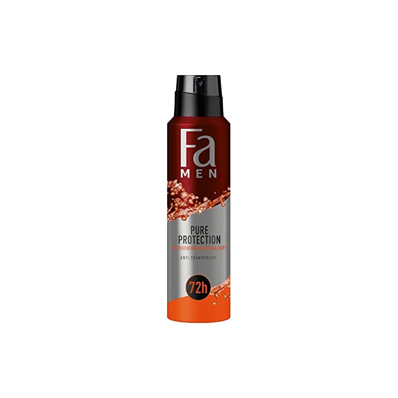 FA Men Antiperspirant Pure Protection with Guarana Fragrance, 72h Protection,