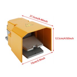 Foot Switch for Power Tools,250V 10A Foot Pedal Switch,with Guard,Oil Resistant and Corrosion-Resistant,Protect Foot,for Machine Tools