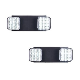 CM MZY Black Emergency Lights with Battery Backup,Commercial Emergency Light,Two Adjustable LED Light Head Emergency Lighting Fixtures,120-277V AC, UL Certified 2pcs