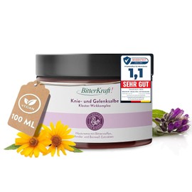 BitterKraft! Kloster Knee & Joint Ointment 100 ml - According to Hildegard von Bingen - with Arnica, Comfrey & Rosemary - 100% Natural - Made in Germany