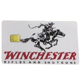 YOURSOCREATION WINCHESTER RIFLES SHOTGUNS RED WHT BLK Credit Debit Card Skin Cover Sticker 1PC