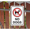 No dogs sign - 3mm Aluminum Dibond high-visibility (200mm x
