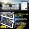 LQI LED DRL Headlights Assembly Compatible with Chevy Silverado Avalanche
