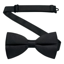 Guokoo Bow Ties for Men Solid Color Bow Tie Pre-Tied Adjustable - Men's Black Bow Tie for Party Wedding Available