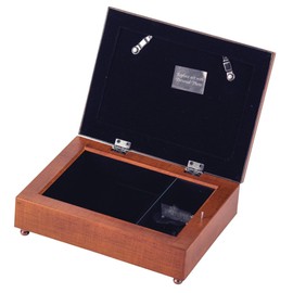 Dicksons How Great Though Art Woodgrain Brown 8 x 6 Acrylic Jewelry Music Box Plays How Great Thou Art