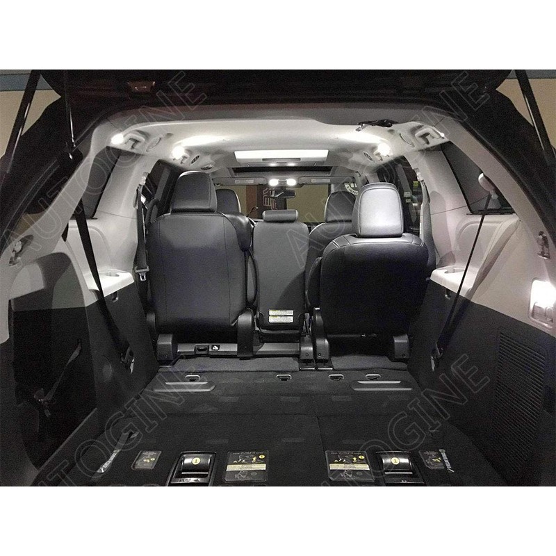 AUTOGINE 18 Piece White Interior LED Lights Kit for Toyota