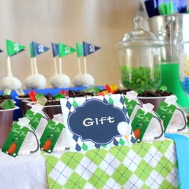 Golf Party Favors 24 Pack Golf Goodie Bags With Thank You Kraft Tags and White Gift Bags Decor for Teens Girls Boys Sports Birthday Party Gifts Golf Team Player Prizes