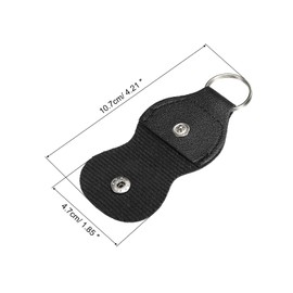 MECCANIXITY Guitar Picks Holder Case Artificial Leather Black for Guitar Pack of 10