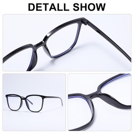 Risipu 3 Pack Blue Light Blocking Glasses, UV400 Protection, Transparent Frame, Anti Eyestrain for Men and Women, Lightweight and Comfortable for All Face Shapes