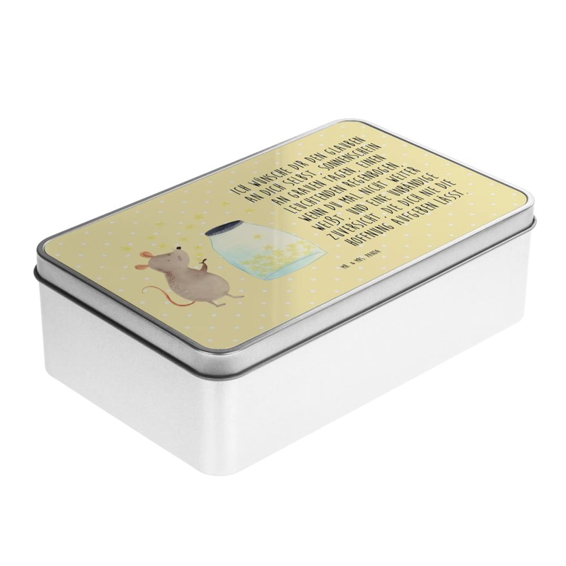Mr. & Mrs. Panda Metal Tin Rectangular Mouse Stars Gift