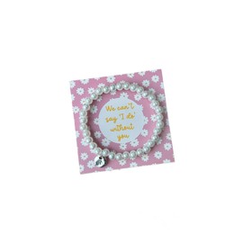 Pearl Bracelet with Initial | Flower girl bracelet | We can't Say I Do without you | Bridesmaid Bracelet | Wedding favours (R)