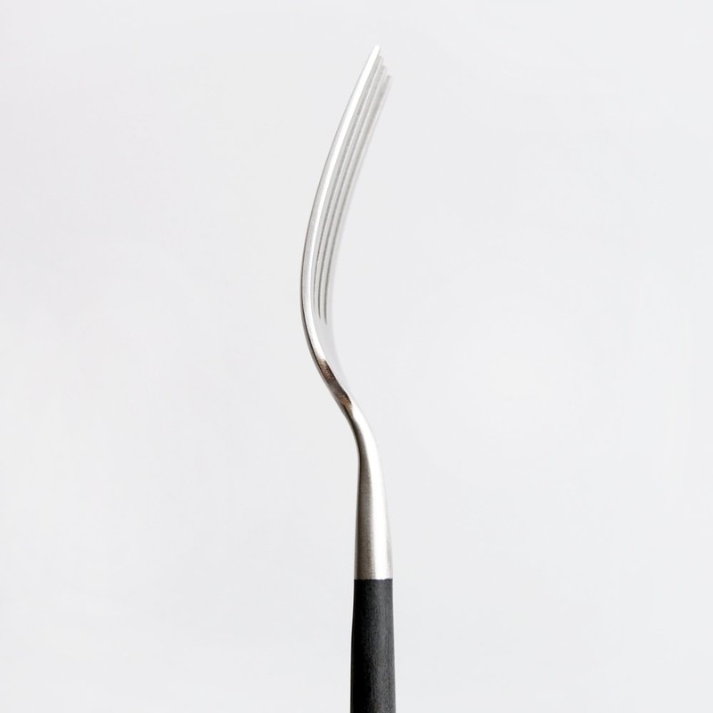 Cutipol GOA GO07 Dessert Fork, Black, 7.3 inches (18.5 cm)