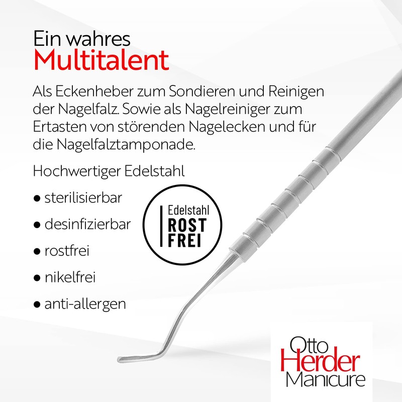 OTTO HERDER EXCAVATOR Nail Lifter Double Instrument Rustproof 17 cm