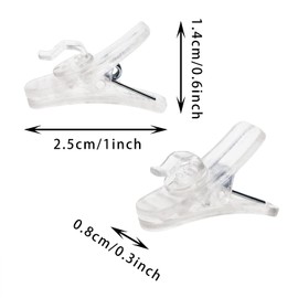 Mini Skater Small Earphone Cable Clothing Clips for Bluetooth Headphones Cord Management 360 Degree Rotate Earbuds Wire Clip for Corded Headsets,10PCS (Clear)