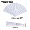 Wzenclave 4Pcs Hand Fans Foldable Folding Fans Silk Fabric Fan