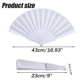 Wzenclave 4Pcs Hand Fans Foldable Folding Fans Silk Fabric Fan suitable for weddings and home decor
