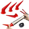 luzhidongm 6 pieces of curved caulking guns and nozzles, reusable