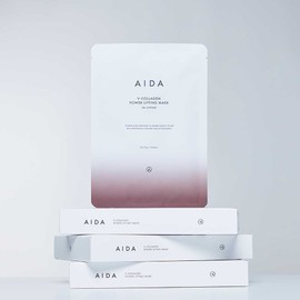 Aida Cosmetic Collagen Elasticity Care Set (4 V Lifting Masks + 1 Retirul 0.15% Power Aging Ampoule 20ml) / 콜라겐 탄력 케어 세트 (V 리프팅 마스크 4매+레티룰 0.15% 파워에이징 앰플 20ml 1개)