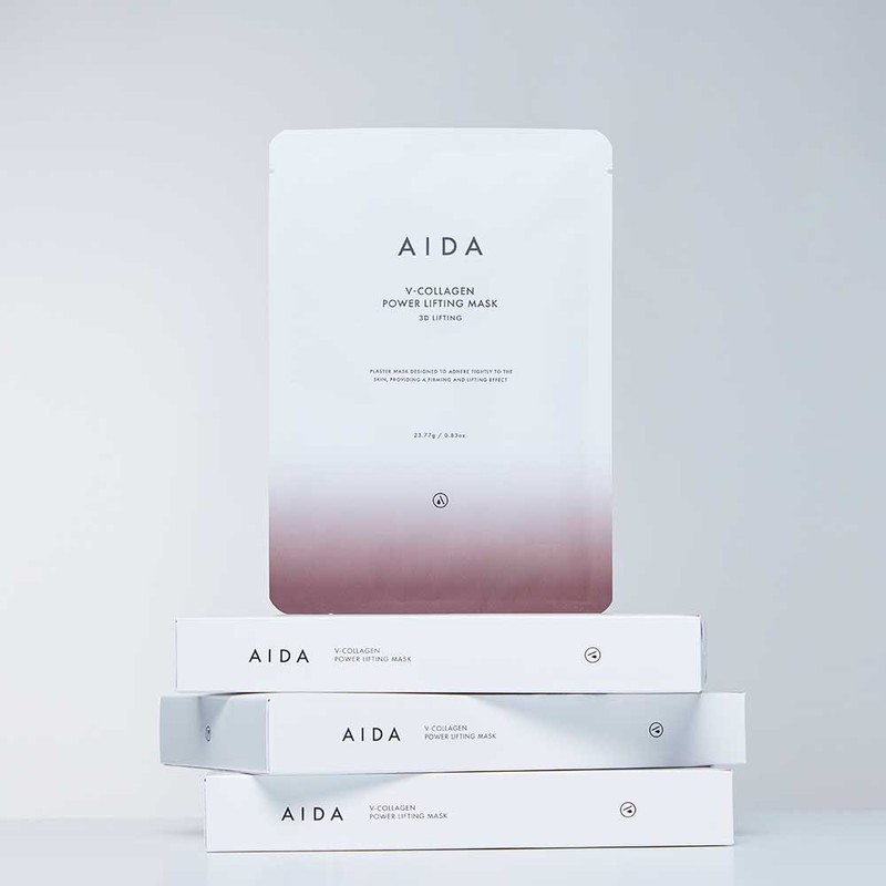 Aida Cosmetic Collagen Elasticity Care Set (4 V Lifting Masks