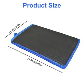 Oiieco 2 Pack Clay Mitt, Microfiber Clay Bar Glove Towel for Auto Detailing Cleaning Auto Clay Mitt (Blue)