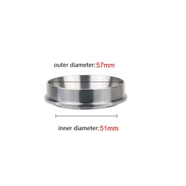 NEOUZA 51mm Coffee Espresso Dosing Funnel Ring Catcher 304 Stainless Steel Fits for 51mm Delonghi Breville Portafilter