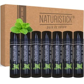Juego de regalo de bálsamo labial natural de Naturistick, el mejor palillo curativo para labios secos, agrietados, con aloe vera, vitamina E, aceite d