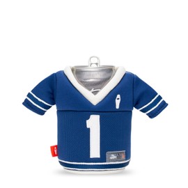 Puffin - The Gridiron Jersey - Insulated 12 oz Can Cooler I Beer Bottle & Soda Can Insulator, Keep Drinks and Beverages Cold (Navy Blue/Sandy White)