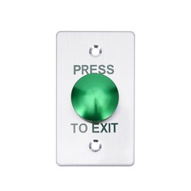 Push to Exit Button，12V DC Push to Exit Switch with LED Light, IP67 Waterproof,NC/NO/COM Outputs, Surface Mount Request-to-Exit Device for Access Control Systems (86X50-C)
