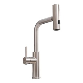 AIMADI Waterfall Kitchen Faucet with Pull Down Sprayer, Modern Single Handle Single Hole Stainless Steel Kitchen Sink Faucets 3 Modes(Sweep/Stream/Waterfall),Brushed Nickel