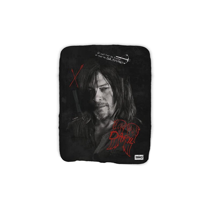 The Walking Dead Daryl Graffiti Sherpa Blanket