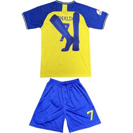 Soccer Jerseys Kids 7# Football Sports Fan for Boys Girls Youth Soccer(6-7Years) Yellow