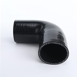 AC PERFORMANCE AC PERFORMANCE ID 2.5" (63mm) 90 Degree Elbow Coupler Universal Automotive Pure Silicone Hose Intercooler/Intake Piping, Leg Length 3.5" (90mm), Black