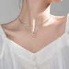SLUYNZ Solid 925 Sterling Silver Moon Choker Necklace for Women