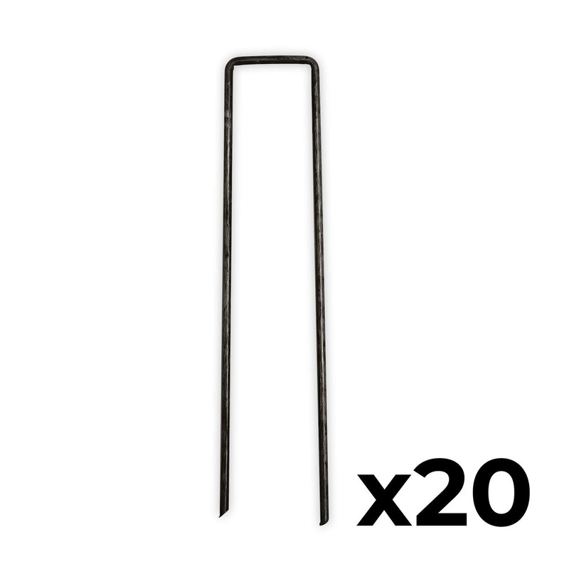 KCT 20 pc U Shape Tent Peg Carbon Steel Garden